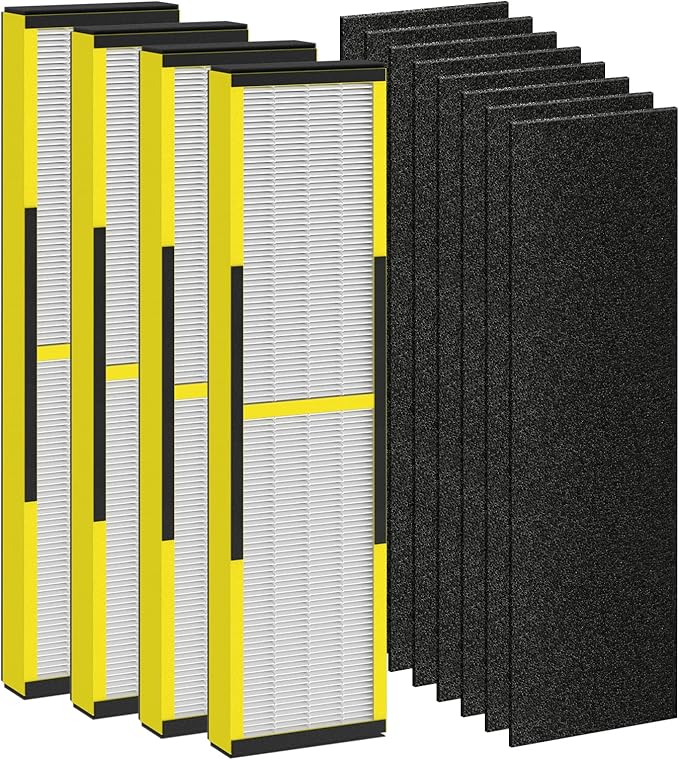 4 Pack FLT4825 Filter B Replacement Compatible with Germ Guardian Air Purifier, ac4825e Replacement Filter Fit for Germguardian Air Purifier AC4825 AC4825E AC4825W AC4300 AC4800 AC4900 AC4850