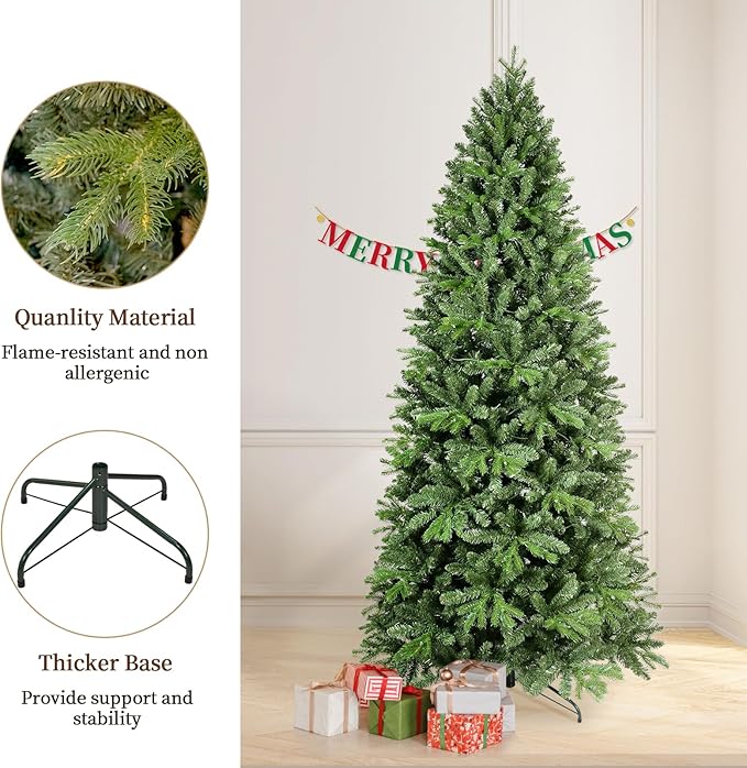 4ft Artificial Christmas Tree,North Valley Spruce Xmas Tree Easy to Assemble for Home Decoration Holiday Celebrations