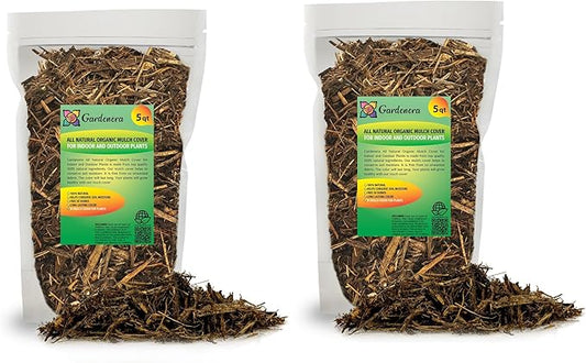 Gardenera Natural Mulch Cover - Provide Long-Lasting Color and Aromatic Appeal to Your Landscape - 10 QUARTS