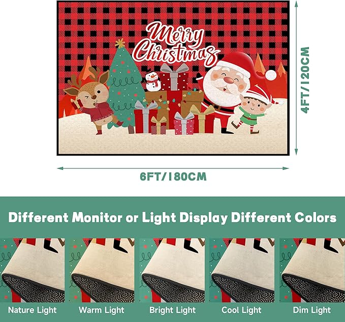 Christmas Area Rugs,Xmas Tree Snowflake Non-Slip Washable Rug Indoor Rugs Floor Mats Carpet for Living Room Bedroom Dining Room Home Decor,71" X 47"