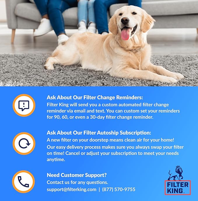 Filter King 11.5x13.5x1 Air Filter | 4-PACK | MERV 8 HVAC Pleated A/C Furnace Filters | MADE IN USA | Actual Size: 11.5 x 13.5 x .75"