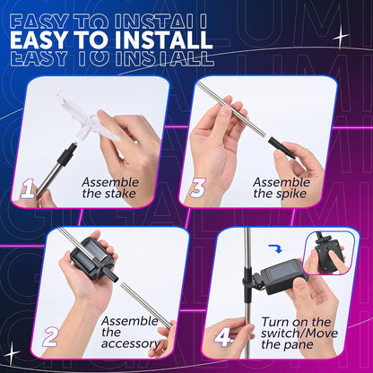 GIGALUMI Solar Garden Lights, 3 Pack Solar Butterfly Lights Decoration, Outdoor Garden Decoration Color Changing LED, Outdoor Decorative for Pathway, Lawn, Patio, Driveway