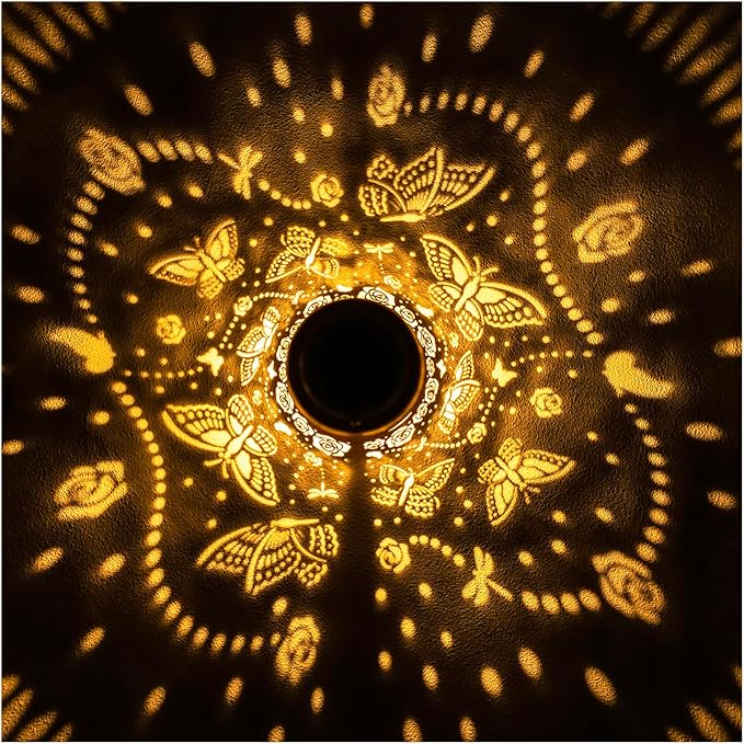 Butterfly Solar Lanterns Outdoor Hanging Waterproof Solar Lights Butterfly Gifts for Women Men Metal Butterflies Decorative LED Lanterns for Outside, Patio, Landscape, Yard Decor, Garden Decorations