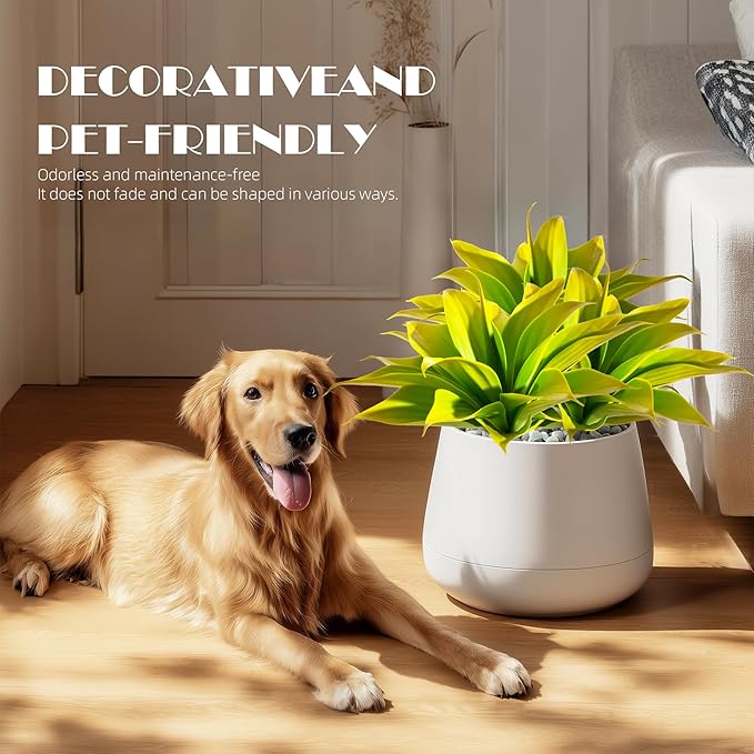 Artificial Agave Faux Agave 14.2In Fake Greenery Outdoor Artificial Plant Fake Plant for Indoor Home Decor Plastic Plant Outdoor Decoration Front Porch Decor Simulation Plants 2Pack,Yellow