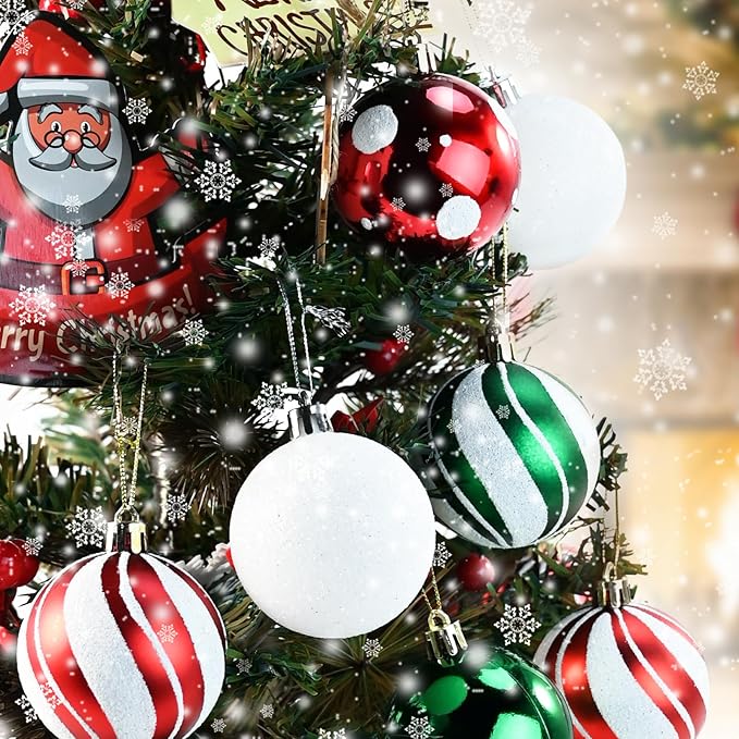 Christmas Balls Ornaments for Xmas Tree- 30Pcs Shatterproof Christmas Tree Decorations, 2.36" Hanging Balls Muti-Color Xmas Ball Ornaments Set for Holiday Party Decoration Perfect Super Bulbs