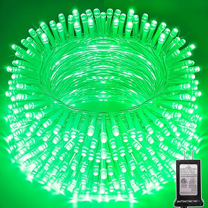 328 FT 1000 LED String Lights Outdoor Indoor, Christams String Lights Waterproof 8 Modes & Timer, Fairy Lights Plug in for Bedroom, Weeding, Patio, Party, Holiday,Christmas Decor (Green)