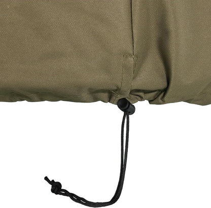 Sunnydaze Heavy-Duty Weather-Resistant Round Fire Pit Cover with Drawstring and Toggle Closure, Khaki PVC, 60 Inch Diameter