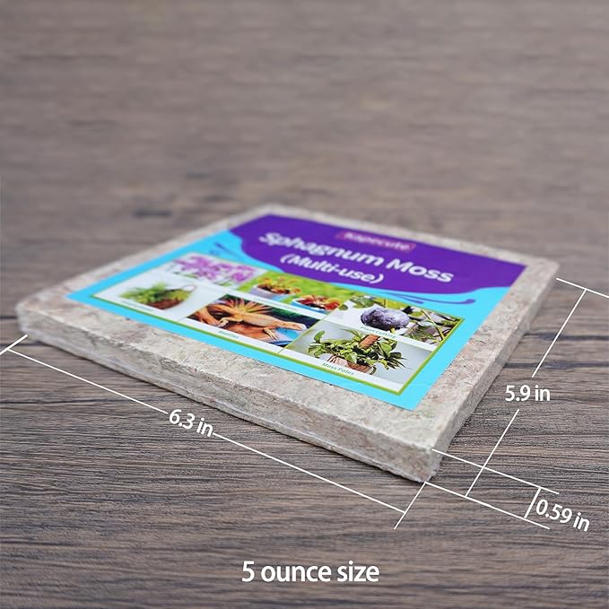 5oz Sphagnum Moss for Plant Propagation, Great Orchid Potting Mix, Help with Maintain Humidity