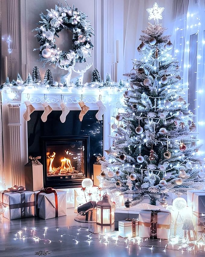 Fairy Lights for Bedroom Total 250 FT 760 LED, Extra Long Outdoor String Lights Waterproof, Timer & Memory, 8 Modes Dimmable Plug in Fairy for Classroom Outside Tree Wedding Patry Cool White