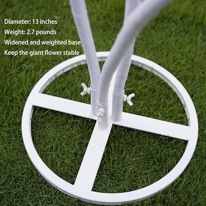 Giant Flowers for Decoration,3-Head Large Artificial Silk Flower with Standing Stems and Base for Party Banquet Wedding Reception Background Decor Home Decor (Champagne Gradient)