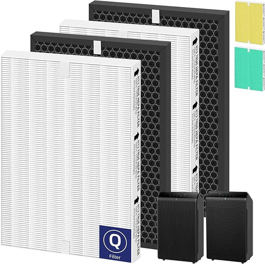 5510 5520 HEPA Air Purifier Filter Q Replacement for Winix 5510 5520 Plasmawave Air Purifier H13 True HEPA Carbon Filter,# 1712-0123-00,2 Set