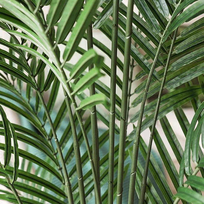 Artificial Palm Tree 5.5Ft Faux Dypsis Lutescens - Tall Fake Plant with Adjustable Branches, No Maintenance, Tropical Tree for Indoor Decor - Ideal for Living Room, Office, Bedroom, Commercial Spaces