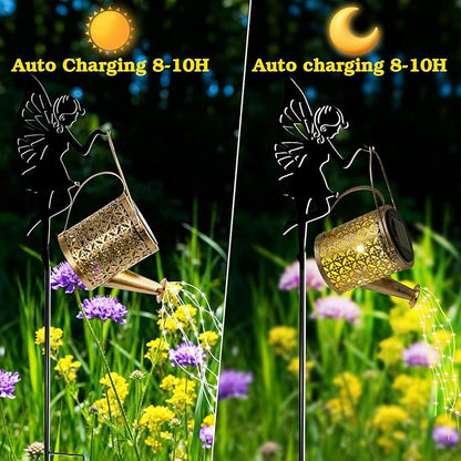 Solar Watering Can Light, Outdoor Decorative Garden Decor Lights for Yard Decorative Birthday Gifts for Women for Patio Yard Statues Garden Decor Gifts
