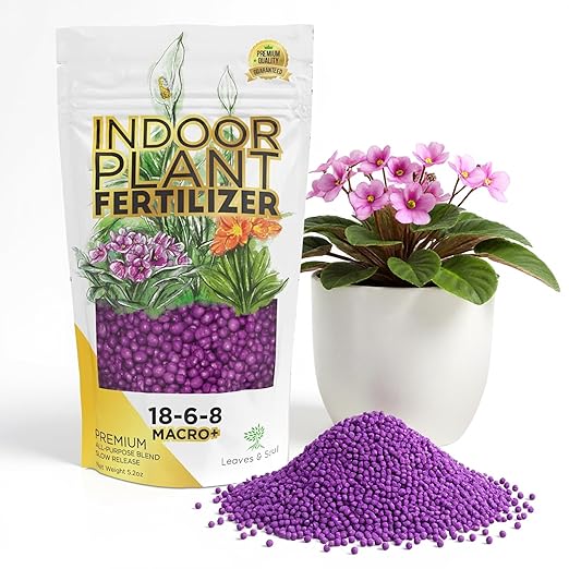 Indoor Plant Fertilizer Pellets | 18-6-8 Macro Plus for Seedlings and Mature Plants | Multi-Purpose Blend & Gardening Supplies| 5.2 oz Resealable Packaging