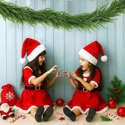 Faux Norfolk Pine Christmas Garland – Real Touch Greenery Artificial Cedar Christmas Garland for Fireplace Mantel, Staircase, Door Frame, Holiday Indoor Winter Décor (6FT-1Pack)