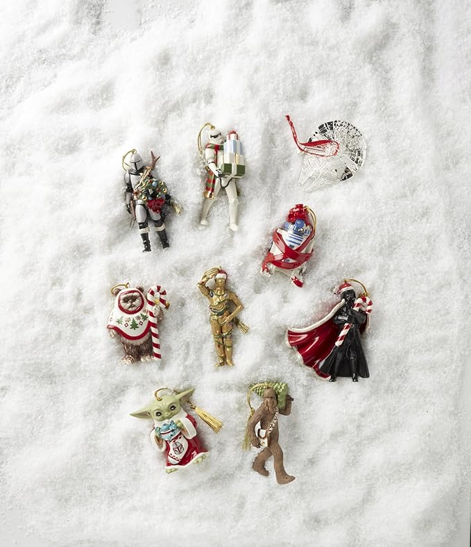 Lenox 897106 Holiday Grogu with Stocking Ornament, Christmas, Decorations