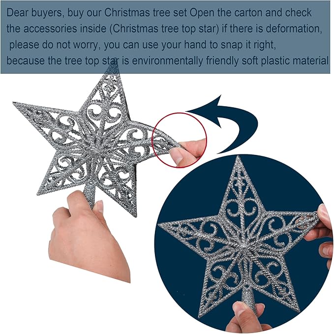 KTKDE 7.5ft Black Christmas Tree Artificial Halloween Tree Decorations with 1,450 Tips-1pcs Treetop Star 3 Set 300 Led String Lights, Pencil Christmas Tree Indoor Holiday Party Decorations