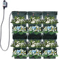 Self-Watering Wall-Mounted Planter, Vertical Garden Planter Set with 18 Pots, Stackable Plant Grow Pots with Electronic Timer for Growing Veggies, Fruits, Herbs, Flowers.