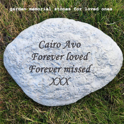 Personalized Decorative Garden Stones Engraved with Any Message, Indoor or Outdoor Welcome Stones Memorial Stones Cemetery Decorations for Housewarming,Memorial Gifts Special Day Gifts,11"X8"