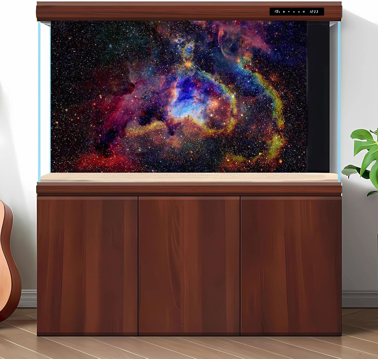 Outer Space Aquarium Background Fantasy Alien Planet Nebula and Galaxies Terrarium Background Stars Nebula Atmosphere Fish Tank Background Outer Space Reptile Tank Background 36x20in