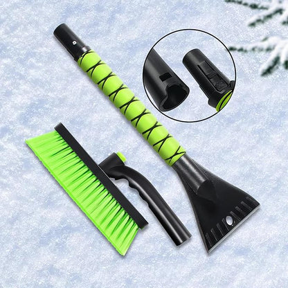 25" Snow Brush & Ice Scraper for Car Windshield, Detachable Snow Scrapers with Foam Grip for Cars, Trucks, SUVs