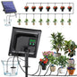 Biling Solar Drip Irrigation System, 3W Drip Irrigation Kit Digital Programmable Smart Watering for 15 Potted Plants Outdoor Indoor Garden