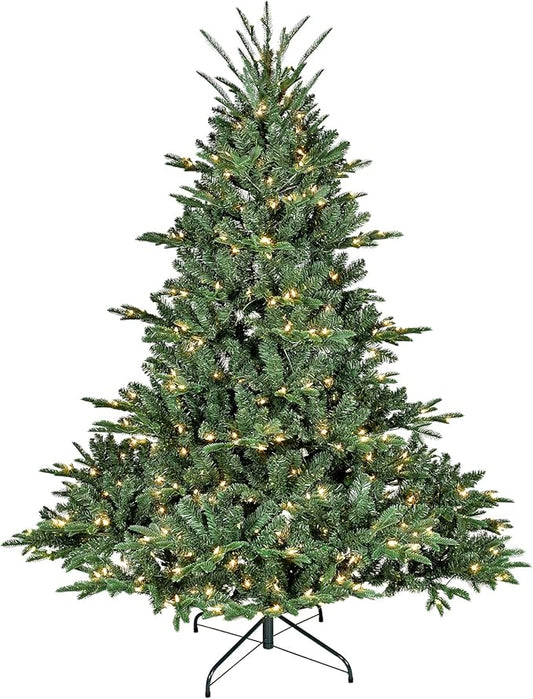 Pre-Lit Premium Spruce Fake Xmas Tree with 200 Lights, Leheyhey 4FT Artificial Christmas Tree with 674 PE&PVC Mixed Branch Tips, Metal Stand and Hinged Branches