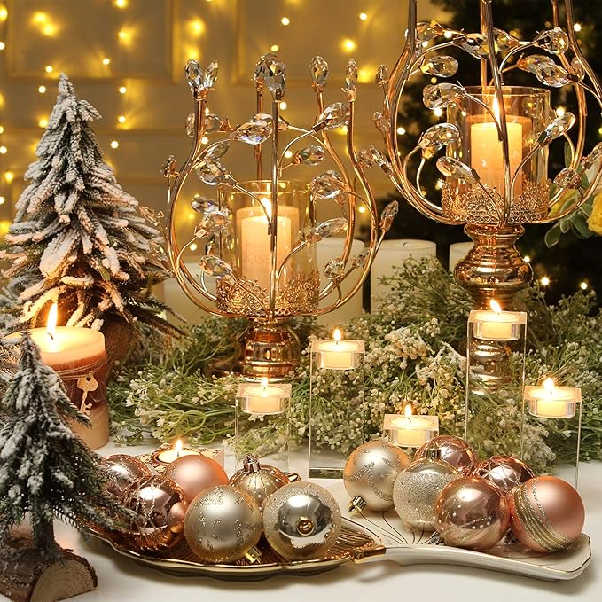 Sea Team 60mm/2.36" Set of Colorful Painted Sparkling Ornaments and Hanging Balls for Christmas Tree - 30pcs