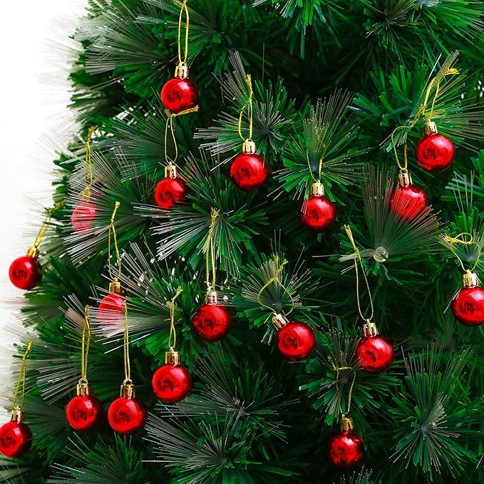 Christmas Ball Ornaments Red 144 pcs/1.18 inches Christmas Tree Balls, Used for Christmas Holidays, Wedding Party Decoration, Home Decoration, Tree Ornament