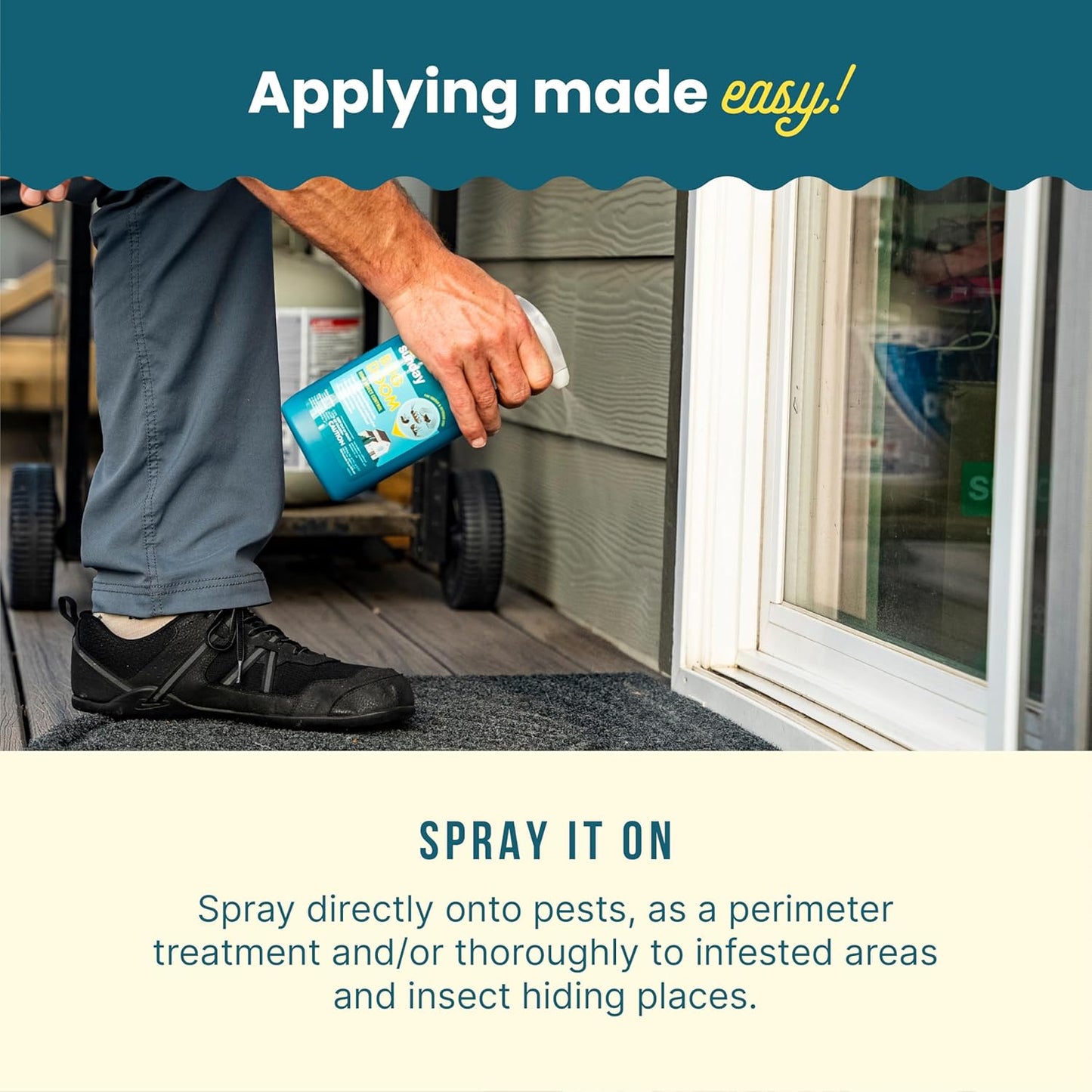 Sunday Bug Doom Home Insect Barrier Spray - Indoor Insect Spray with Botanically Derived Pyrethrin - Kills Ants, Spiders, Cockroaches & More - 16 Fl Oz