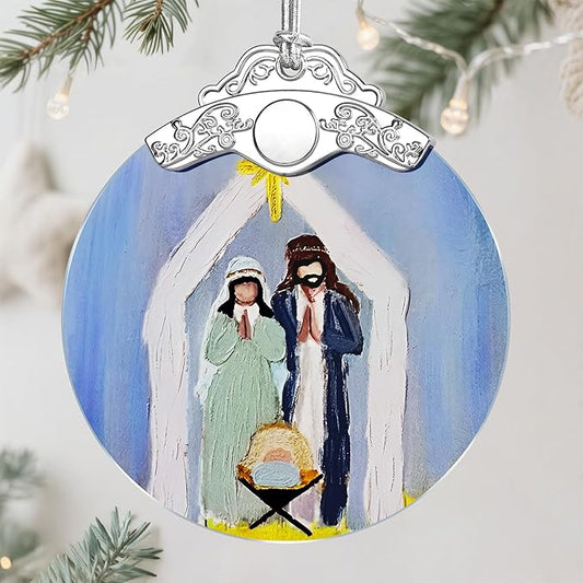 Nativity Ornament | Nativity Scene | Christmas Ornament | Christmas Decoration | Holiday Decor | Religious Gifts | Christian Gifts | Gift Exchange | Gift Idea - Pattern D