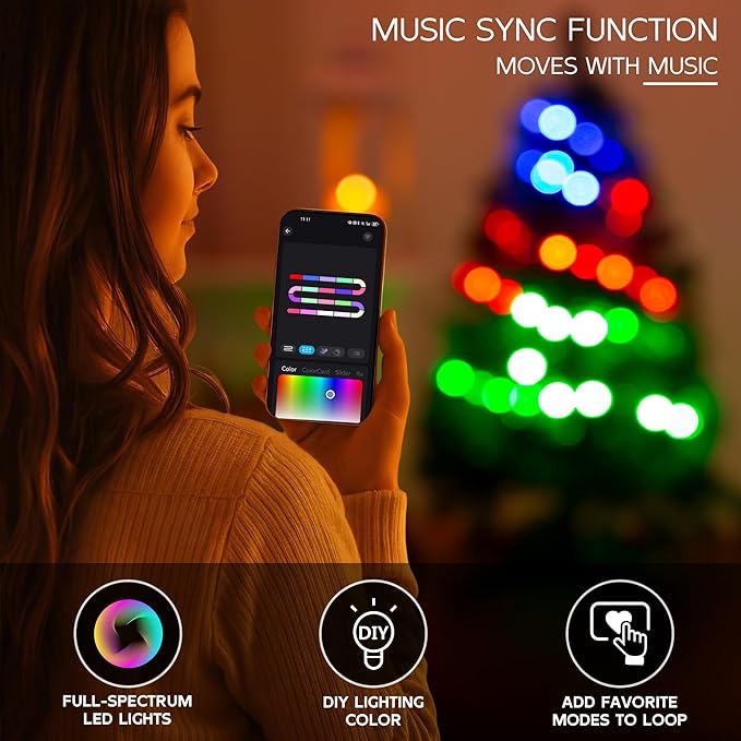 Green 3ft Christmas Tree with Lights, Small 36inch Artificial Tree Mini Table Top Decorations, Xmas Desk Tree with 80 Colored Lights, 200 Branch, Holiday Decor for Home,Indoor Office Tabletop