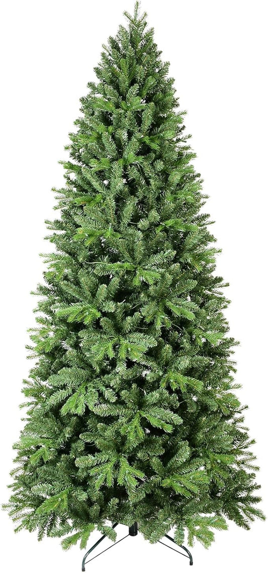 7ft Artificial Christmas Tree Green Spruce Christmas Tree with Dense 1318 Branches Tips Easy to Assemble for Home Holiday Outdoor Decor