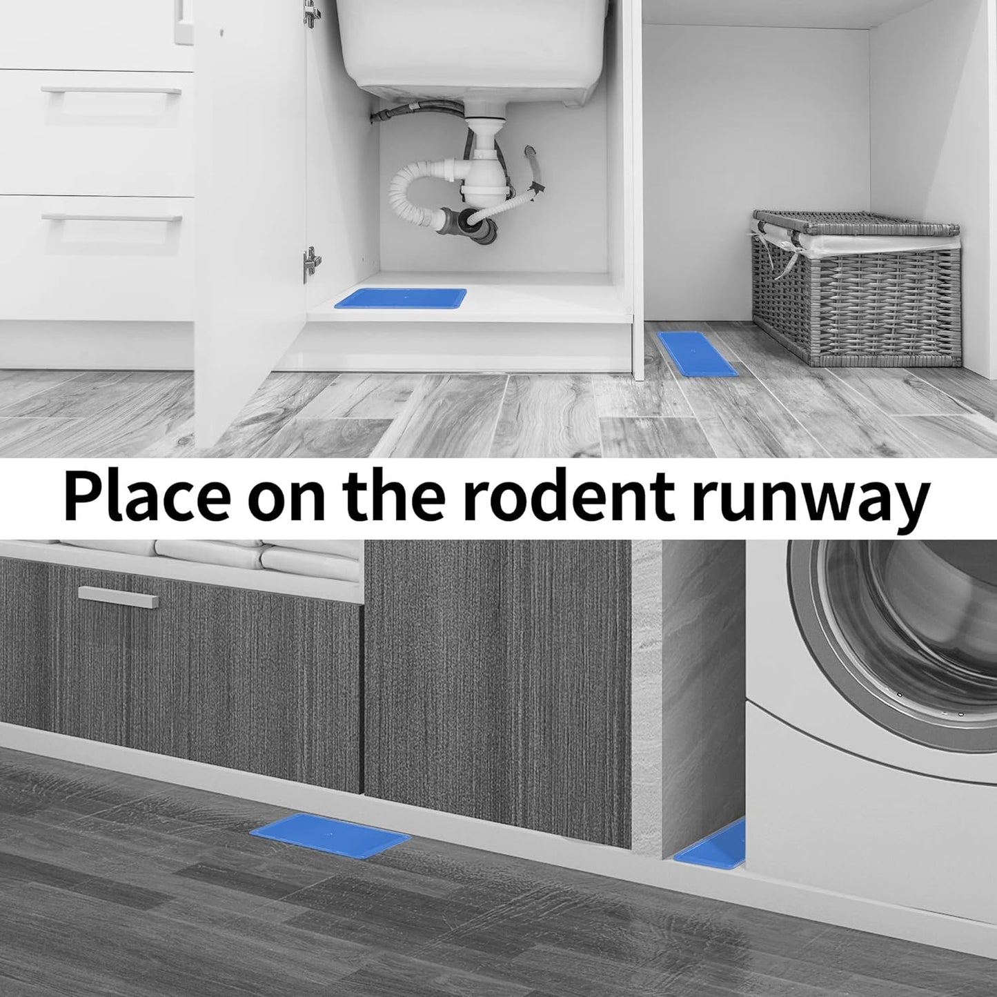 LULUCATCH Super Glue Traps 10 Pack for Mice & Snakes, Larger, Heavier Sticky Traps with Non-Toxic Glue. Sticky Mouse Traps Indoor, Easy to Set, Pet Safe Pest Control