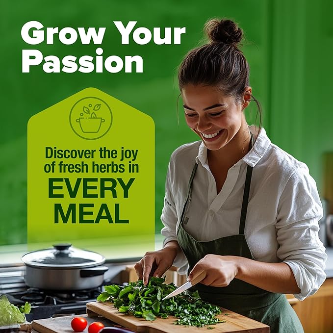 HOME GROWN Indoor Herb Garden Starter Kit – Complete 5 Herb Grow Kit with Basil, Cilantro, Mint, Parsley & Thyme – for Gardeners, Unique Christmas Gardening Gift for Mom, Women & Men