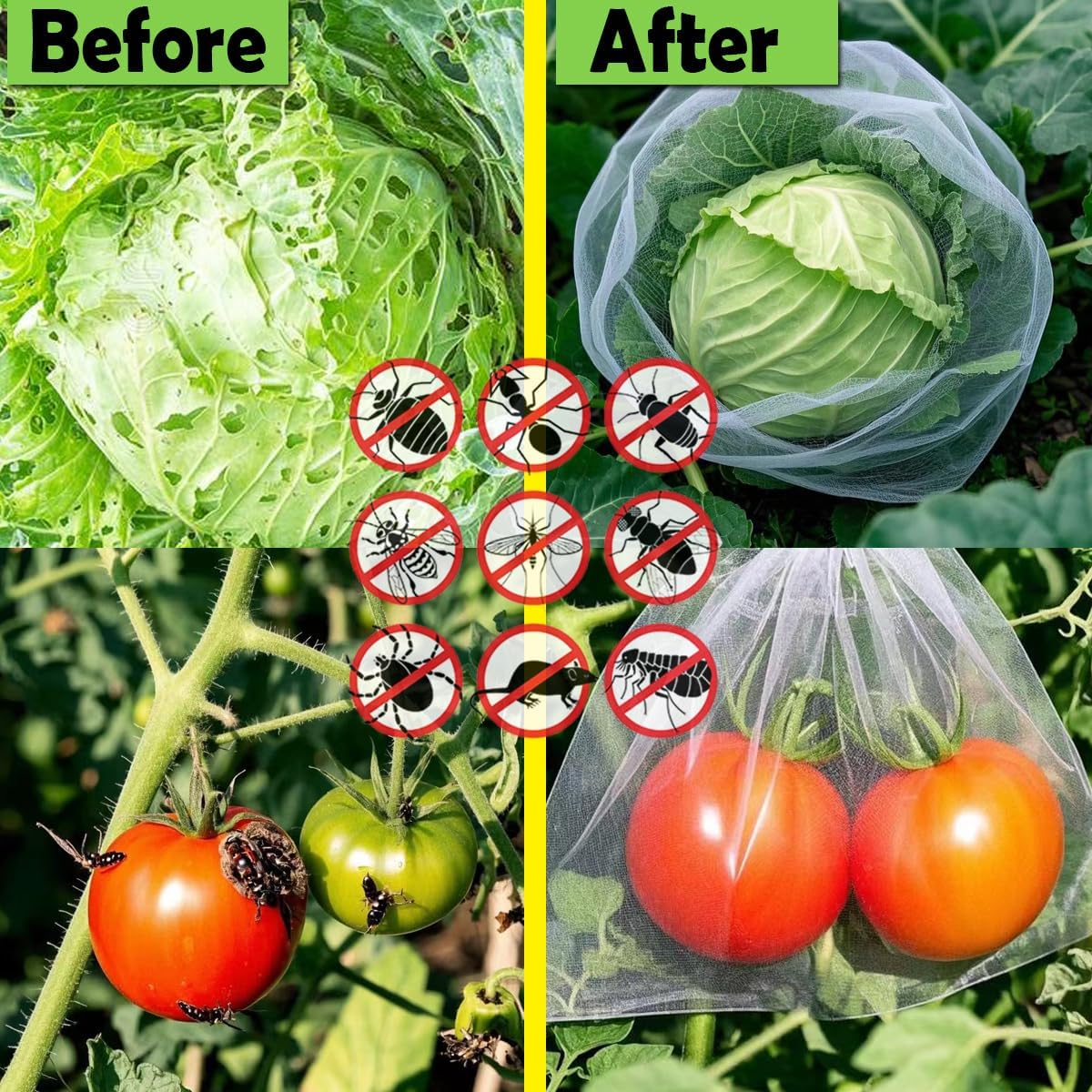 Garden Netting, Plant Covers 4x10Ft Net Ultra Fine Mesh Protection Netting for Vegetable Plants Fruits Flowers Crops Greenhouse Row Cover Raised Bed Barrier Screen Protection Net Cover