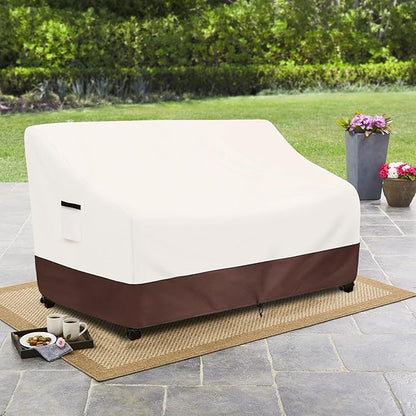 Outdoor Couch Covers,79 Inches Outdoor Sofa Cover, Waterproof Patio Furniture Cover,Furniture Covers for Patio Seating (Beige)