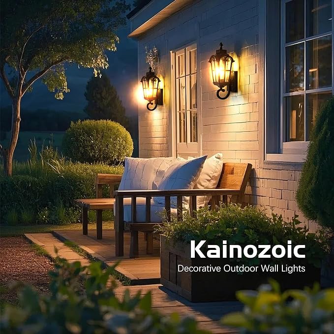 Motion Sensor Dawn to Dusk Outdoor Sensor Light Fixture Waterproof Porch Lights Anti-Rust Exterior Lighting Outdoor Wall Lantern Outside Wall Light for Patio Front Door Garden Garage