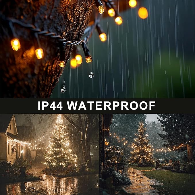 Dazzle Bright Christmas String Lights, 600 LED 196 FT Waterproof Green Wire String Lights with 8 Lighting Modes Timer, Christmas Decorations Outdoor for Party Yard Garden Xmas Tree Decor, Warm White