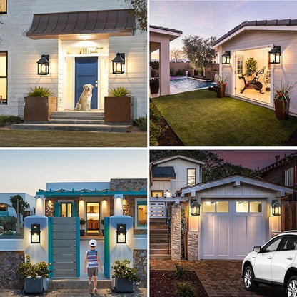 2Pack Solar Porch Lights Outdoor, Solar Sconce Lights Outdoor with Motion Sensor, Waterproof Wall Light with Clear Panel for Garage, Porch, Yard, Front Door,5.8 * 5.8 * 11.8in