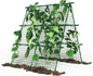 Cucumber Trellis, 4ft x 4ft Green Metal A-Frame Garden Trellis for Climbing Plants – Support for Cucumbers, Tomatoes, Peas, Beans, and Vines, Includes Netting, Fits Raised Beds