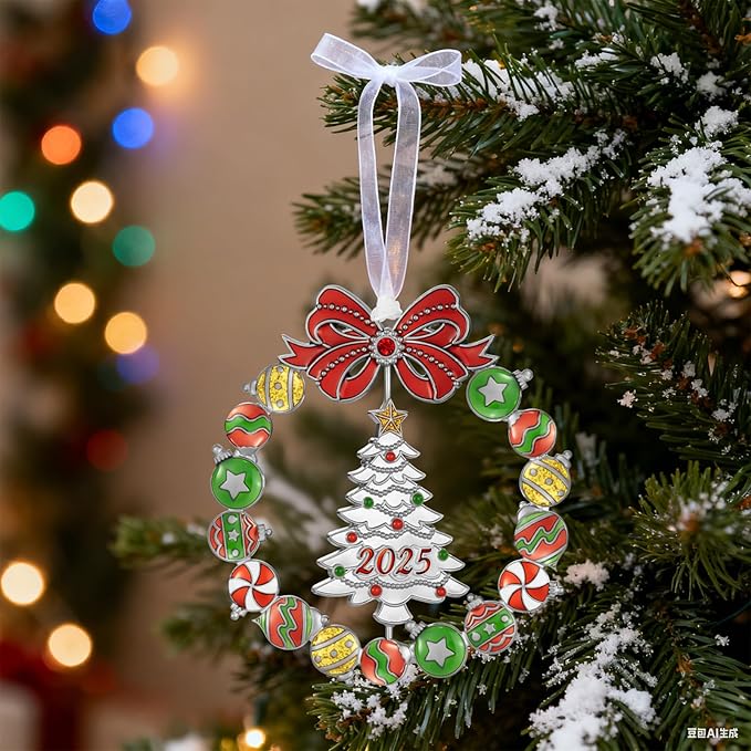 Laraine Christmas Tree Ornaments – 2025 Decorative Rotation Hanging Pendant of Car Charm Holiday Keepsake Gift Home Decor (New Tree (2025))