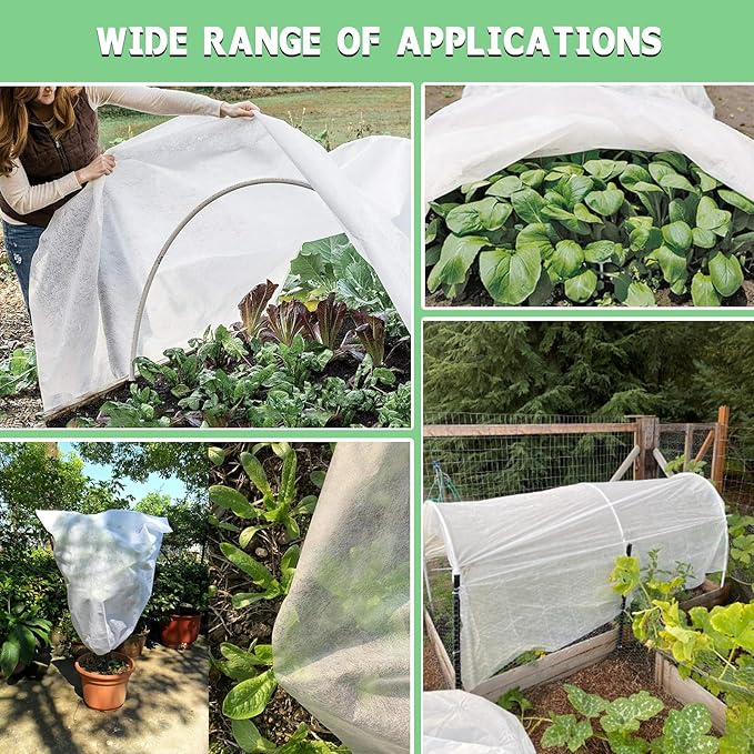 Plant Covers Freeze Protection, 10'x 30' Frost Cloth for Outdoor Plants, Winter Plant Cover for Frost Protection, Plant Blanket Floating Row Covers for Garden and Tree