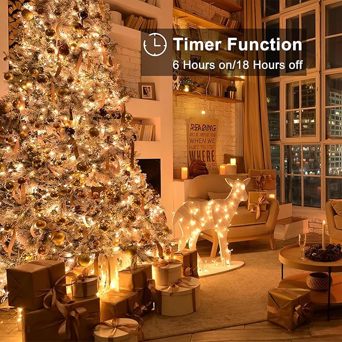 Upgraded 2Pack 140Ft 400 LED Fairy Lights Battery Operated with Remote & Timer, Waterproof Christmas String Lights Outdoor Indoor, Battery Twinkle Lights for Bedroom, Xmas, Parties, Tree, Garden Decor