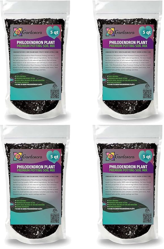 Gardenera Organic Philodendron Soil Blend - Promote Strong Root Development and Vibrant Leaves - 20 QUARTS