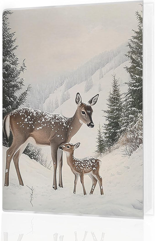 Christmas Photo Albums 4x6 inch Hold 36 Pictures, Farmhouse Rustic Winter Xmas Reindeer Small Memory Photo Album Book for Baby Family Graduation Wedding Travel Vacation