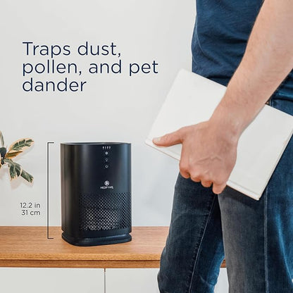 Medify MA-14 Air Purifier with True HEPA H13 Filter | 428 ft² per Hour for Smoke, Odors, Pollen, Pets |Removal to 0.1 Microns | Black, 2-Pack