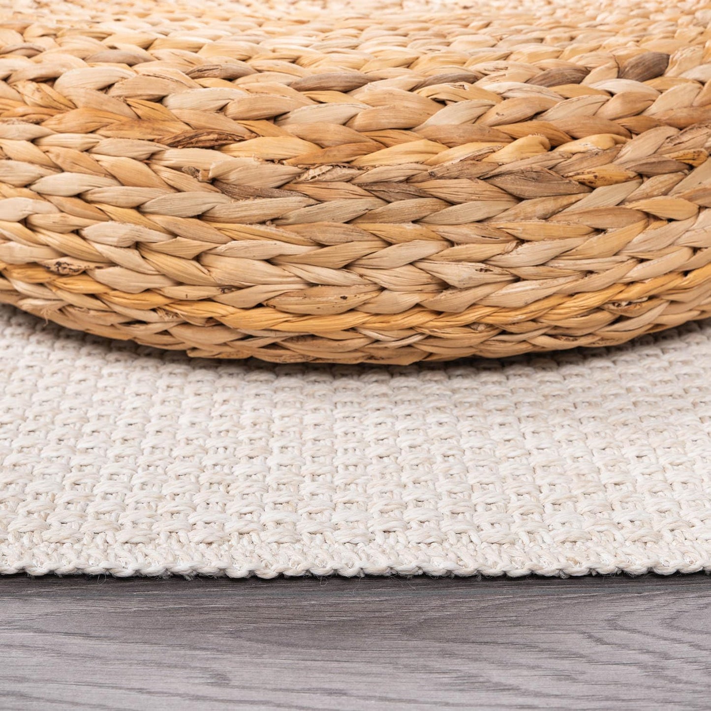 CAMILSON Easy Jute Rug 5x7, Indoor Outdoor Off-White Farmhouse Area Rugs for Living Room Patio and Kitchen Rug, Solid Woven Design, Easy-Cleaning, Washable Outside Carpet Alfombras (5 x 7)