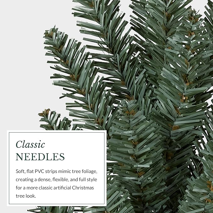 Balsam Hill 5.5 ft Unlit Classic Blue Spruce - Artificial Christmas Tree with Premium Stand for Indoor Holiday Decorating