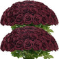 Carlita's Blooms 50pcs Burgundy Rose Artificial Silk Roses, Realistic, Long Lasting, Versatile for Weddings & Parties